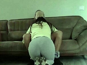 Babe sucks old man cock bent over for new job chance