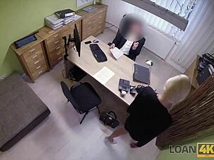 naughty czech agent performs sex casting in office for cash