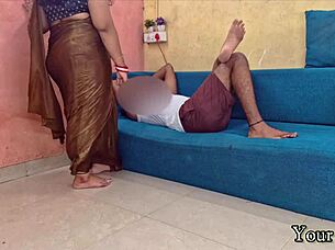horny indian milf pov close-up creampie doggystyle on big bent ass after breakup