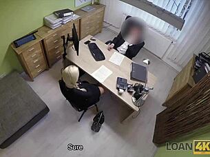 naughty czech agent performs sex casting in office for cash