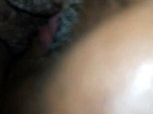 sucking and fingering ebony granny's pussy at the rest stop