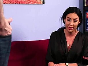 voyeur cfnm milf seduces wanker with stockings tease