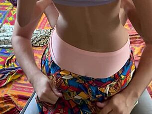 hijaabi teen caught masturbating takes huge cock up her ass