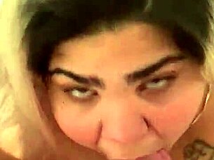 bbw mommy deepthroats fat cock to outdoor orgasm