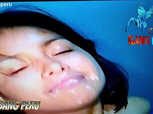 peruvian nympho screams for rough creampie orgy