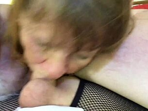 Granny Carmen Claus Teases Elf With Cocksucking Fun