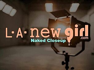 enchanting brunette milf reveals her sensual petite body on sofa