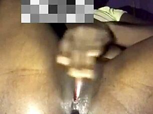 wet hairless pussy fingered with anal toys big clit swollen lips juicy masturbation