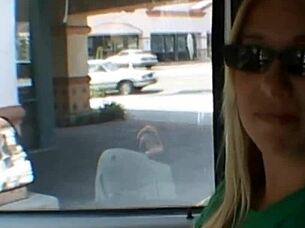 Blonde amateur teases her perky tits playfully