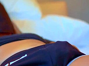 adorable horny teen babe massages her big ass to orgasm with lovense lush vibrator