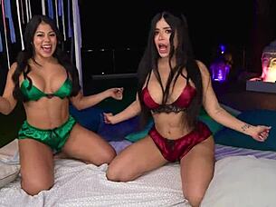 drinking squirt cum intense anal threesome latinas