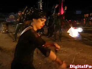 lick my pussy outdoors in madmaxxx gear babes