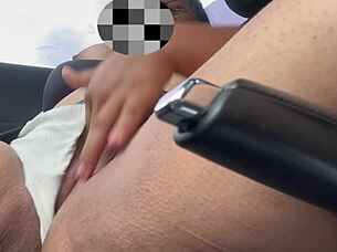 what a massive car orgasm! 😍 girl fingers her huge tits bbw pussy wildly 💦🔥