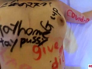 short hair chubby g cup asian gets tickled veggie inserted deepthroat facial shower