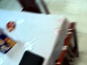 Lucky Husband Watches Skinny Wife's Femdom Lesbian Handjob