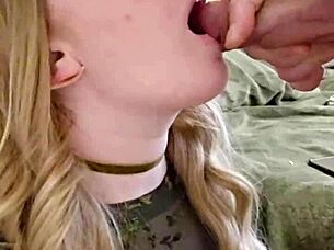 kimmi elf rims human asshole deep before swallowing hot cum