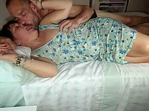 Chubby Milf's Huge Hairy Pussy Filled Romantically