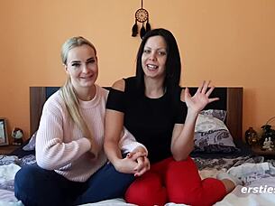 Intimate German Lesbians LICK AND FINGER To Orgasm