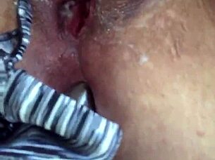 Thong Masturbation Session Kitchen Anal Toys