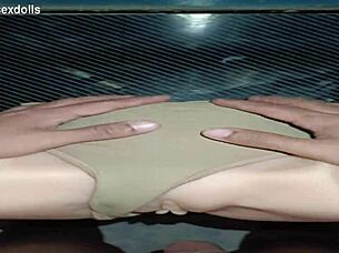 candy's tight asshole gaping creampie anal quickie dripping cum on desk homemade