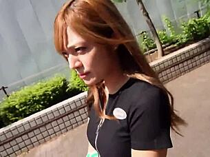 horny japanese college slut ayu bends for cash doggystyle fuck