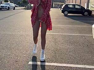 wanna see hot woman flashing touching wet pussy on public bus?