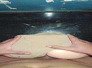 candy's tight asshole gaping creampie anal quickie dripping cum on desk homemade