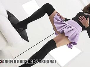 ria sunn's first triple vaginal gangbang cum swallow