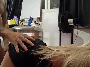 stepdaughter caught masturbating gets punished with outdoor sex toy anal