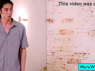 pigtailed blonde octavia red oils big natural tits for nuru massage