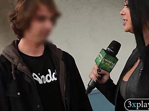 blindfolded babe masturbates wildly with toys for cash reality fuck