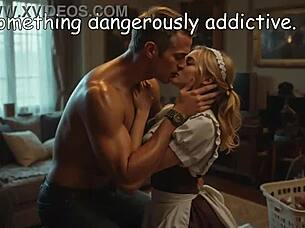 mature boss man seduces his young blonde maid in forbidden erotic affair