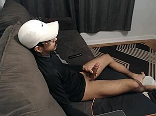 Spy Cam Exposes Monster Big Cock Throbbing Wildly!