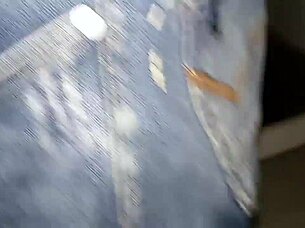 jeans soaked with double orgasm explosion!