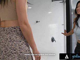 katrina colt and scarlett alexis scissor passionately fingering nipples in lesbian lust