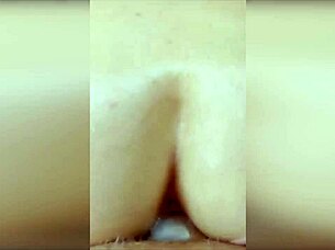 Wife rides monster cock to juicy creampie while hubby films pov