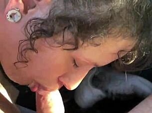 hey wanna watch this pretty hooker deepthroat cock spit cum outdoors?