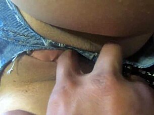 stepdad gropes my bare legs at beach till i tease him hard
