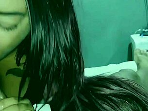 Tattooed redhead Paty Angel delivers epic motel blowjob to Igor before anal creampie