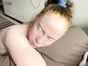 Stepdad's cock throbs as latina slut deepthroats to mouthful cum