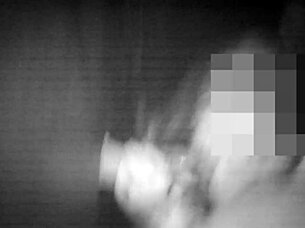 Glory hole stretches housewife's tight ass with 25cm massive cock!