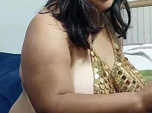 Wife hunts monster cocks with her big tits and belly