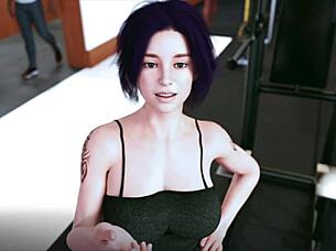 a.o.a. academy 37 game features teen's big juicy ass play