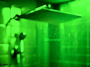 Sophisticated Brunette Model's Steamy Shower Tease