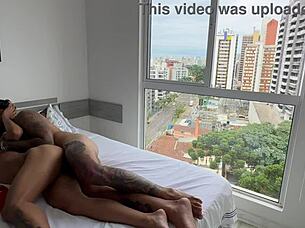he bangs plump friend in girlfriend's apartment doggystyle