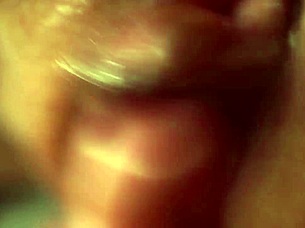 Intimate macro lens captures wet shaved pussy doggystyle creampie details