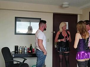 hotel sluts strip tease bent over orgy creampies
