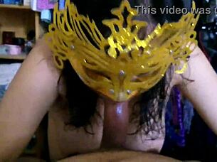 Pregnant Gloria's delicious deepthroat blowjob for Paco