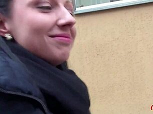 german scout lures petite teen july sun into car for risky public doggystyle on narrow ass