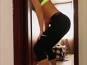 home yoga turns into wild creampie fuck with my hubby 😏💦🏋️‍♀️